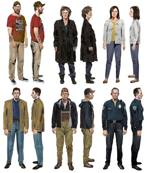 The Art of Life Is Strange Character Lineup Concept Art, Concept Art Poses, Life Is Strange Concept Art, Life Is Strange Characters, Dontnod Entertainment, Concept Art World, Arte Robot, Model Sheet, Concept Art Character