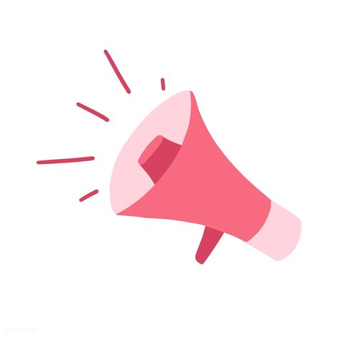 Pink girly megaphone isolated on white vector | free image by rawpixel.com / Aum Megaphone Aesthetic, Logo Online Shop, Student Christmas Gifts, Pink Images, Instagram Frame, Instagram Logo, Pink Wall Art, Clothing Logo, Pink Walls