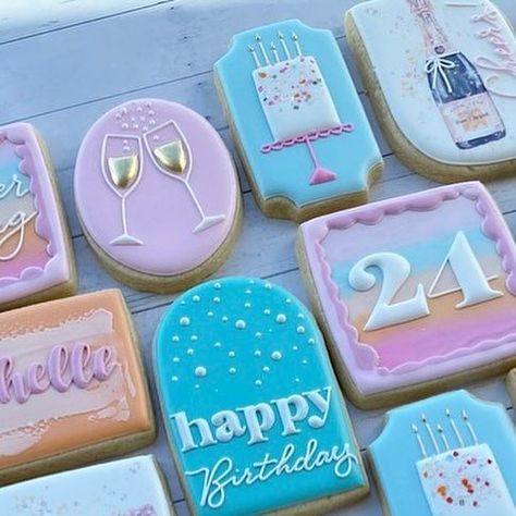 Casey Bates on Instagram: "Happy Birthday to this momma and her sweet girls who all share their birthday celebration 🥰🫶🏻 I’ve been making cookies for this family since the very beginning of my business and I couldn’t love you more @mda.cornell for coming back to me again and again. 💕 Give those girls some birthday love from me! #customcookies #birthdaycookies #alpharettaga #coltonwa #happybirthdaygirls #foreveryoung #custommade #decoratedcookies #decoratedsugarcookies" Decorated Cookies Birthday Woman, 21 Birthday Cookies Girl, 25th Birthday Cookies Decorated, 22nd Birthday Cookies, 21st Birthday Decorated Cookies, 24th Birthday Cookies, Woman Birthday Cookies, 21st Birthday Cookies Decorated, 40th Birthday Cookies Decorated