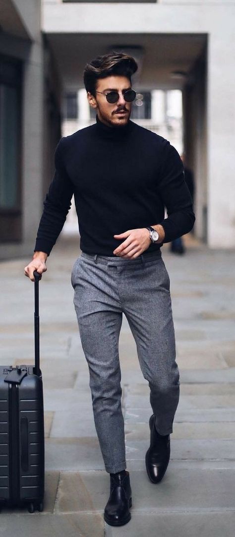 Turtle Neck Outfit Men, Turtleneck Outfit Men, Turtleneck Outfits, Mens Winter Fashion Outfits, Classy Street Style, Men Lifestyle, Mens Business Casual Outfits, Pullovers Outfit, Turtleneck Outfit