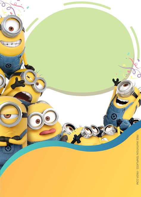 FREE Minions Fiesta Birthday Invitation Templates Check more at https://www.fridf.com/free-minions-fiesta-birthday-invitation-templates/ Minions Birthday Invitations, Party Theme For Kids, Minion Template, Minion Invitation, Minion Birthday Invitations, Fiesta Birthday Invitations, Minions Birthday, I Have An Idea, Minion Birthday Party