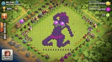 So this is my friend's COC base . . . Clash Of Clash, Clash Of Clans Account, Clas Of Clan, Coc Clash Of Clans, Clash Of Clans Cheat, Funny Bases, Clash Of Clans Game, Big Gift Boxes, Clash Of Clans Hack