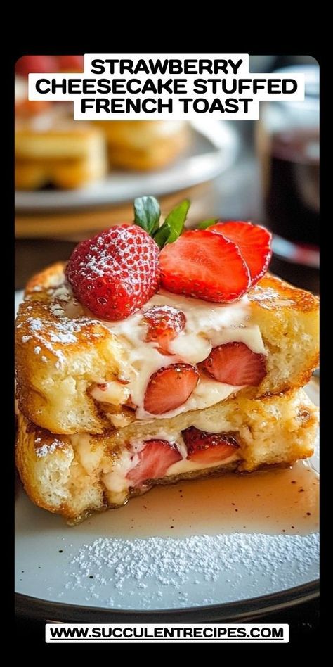 Dive into this Strawberry Cheesecake Stuffed French Toast for a breakfast that feels like dessert! With its luscious filling and fruity topping, it’s a delicious way to impress your family or guests. Cheesecake Stuffed French Toast, Cheesecake French Toast, Perfect Roast Turkey, Stuffed French Toast, Holiday Feast, French Toast Recipe, Creamy Cheesecake, Delicious Breakfast, Roasted Turkey