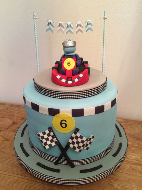 Go Kart Cake Go Kart Cake, Porsche Cake, Male Cakes, Racing Cake, 7th Birthday Cakes, Racing Track, Elephant Cakes, Race Car Birthday Party, Cupcake Birthday Cake