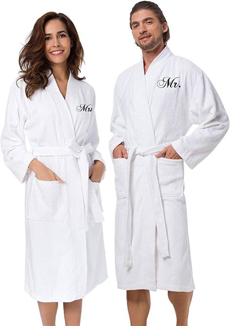 BRIDAL 2Pcs Couple's Cotton Waffle Robe Embroidered Monogram Robes Bridal Robes Lightweight Bathrobe Set for Men Women #wedding #weddinginspo #guestbook #weddindprep #weddingdecor #boho #bride #weddingguest #weddingday #beforewedding #weddingplanning #weddingdiy #bridesmaid #writting #guestgift #weddinginvitation #papetry #canada #cutewritting #caligraphy #letter#babyshower #mariage #livre #scrapbook #crafts #decorationmariage #weddinggift #cadeaumariage #giftidea #giftinspo Monogram Robes, Script Embroidery, Terry Cloth Robe, Robes For Women, Personalized Robe, Wrap Clothing, Matching Robes, Embroidered Monogram, Cotton Kimono