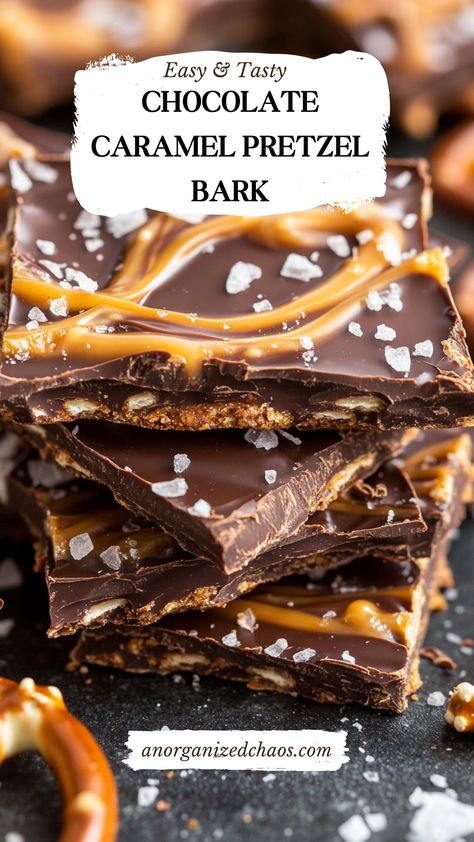 Chocolate Caramel Pretzel Bark Chocolate Caramel Pretzel Bark, Christmas Chocolate Bark Recipes, Ham And Cheese Breakfast Casserole, Pretzel Bark Recipes, Salted Caramel Pretzel Bark, Caramel Pretzel Bark, Ham And Cheese Breakfast, Chocolate Bark Christmas, Pretzel Bark