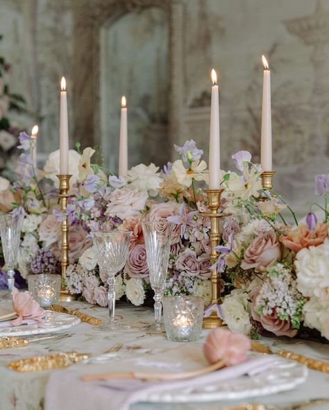 All Posts • Instagram Romantic Tablescape Wedding, Neutral Pink Wedding, Wedding Table Centerpieces Flowers, Peach And Purple Wedding, Pastel Themed Wedding, Colorful Wedding Reception, Pastel Floral Wedding, Marie Antoinette Wedding, Spring Wedding Florals