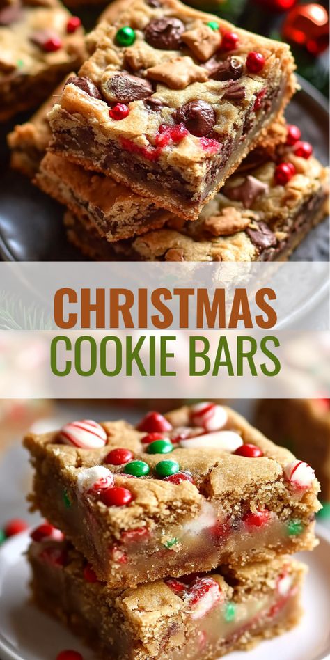 Get into the holiday spirit with these Christmas Cookie Bars! 🎄🍪 These sweet and festive bars are filled with holiday flavors that everyone will love. From the chewy center to the crunchy top, they’re a crowd favorite at any Christmas party or family gathering. Perfect for baking with kids or gifting to friends and neighbors. 🎁🎅

#ChristmasCookieBars #HolidayBaking #ChristmasRecipes #CookieBars #ChristmasDesserts #EasyBaking #FestiveTreats #HolidaySeason #ChristmasTreats #BakingIdeas Bars To Bake, Cookie Sheet Bars, Christmas Magic Cookie Bars, Layered Cookie Bars, Christmas Bar Recipes Holidays, Christmas Blondie Bars, Bar Cookies For A Crowd, Xhristmas Cookies, Bar Cookies Recipes Best