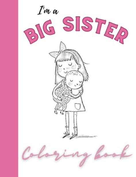 Are you looking for a special gift for a soon-to-be big sister or a new big sister?

Gift Ideas:

    Big sister announcement
    Baby shower gift for the big sister
    Big sister gift from the new baby
    Special occasions and holidays
    Or just because!

Features:

    25 Fun pictures to color - all related to a new baby and proud big sister
    5 Color-by-number pictures of mermaids, rainbows, cows and dinosaurs
    5 puzzles and mazes to solve Big Sister Gift Ideas, New Big Sister Gifts, Baby Is Coming, Number Pictures, Sister Announcement, Big Sister Announcement, Fun Pictures, Big Sister Gifts, Color By Numbers