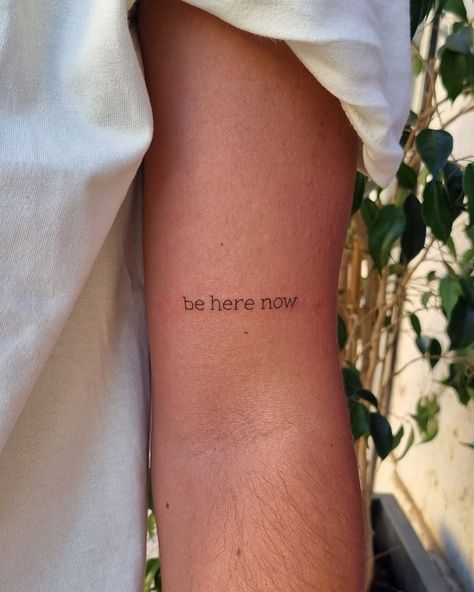 Be here now 💖 Be here now 💖 #finelinetattoolisbon #lisbontattoostudio #lisbontattoos #smalltattoo #minitattoos #lisboa #lisboalovers Be Here Now, Here And Now, Fine Line Tattoos, Mini Tattoos, Tattoo Studio, Small Tattoos, Tatting, Piercings, Tattoos