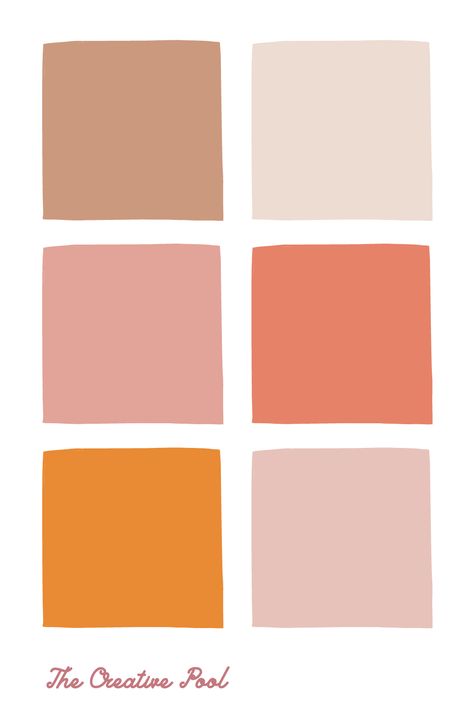 Coral Pink Yellow Colour Palettes, Terracota And Yellow Color Palette, Boho Color Palette Pink, Terracotta Pink Colour Palette, Terracotta Peach Color Palette, Feminine Colors Palette, Peach And Orange Color Palettes, Coral And Pink Color Palette, Pink House Color Palette