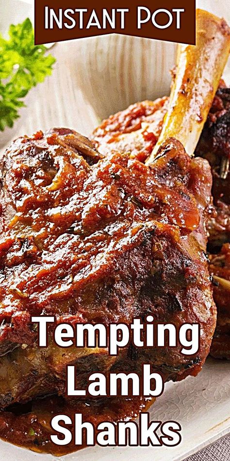 Wanna make Instant Pot Tempting Lamb Shanks? My name is Corrie Cooks and I am here to help! Click to get the recipe and enjoy a delicious collection of 1001 Instant Pot Recipes! Instapot Lamb Shanks, Instant Pot Lamb Shanks Recipes, How To Cook Lamb Shanks Easy Recipes, Lamb Receipts, Lamb Shanks Pressure Cooker, Lamb Recipes Crockpot, Best Lamb Shank Recipe, Vleis Geregte, Crockpot Lamb