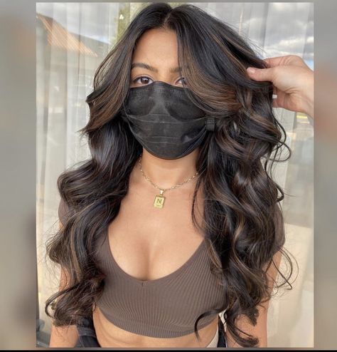 Black Hair Balayage, Brown Hair Looks, Brown Hair Inspo, Brunette Hair With Highlights, Dark Hair With Highlights, Brunette Balayage Hair, Long Hair Color, Brown Hair Balayage, Hair Stylies