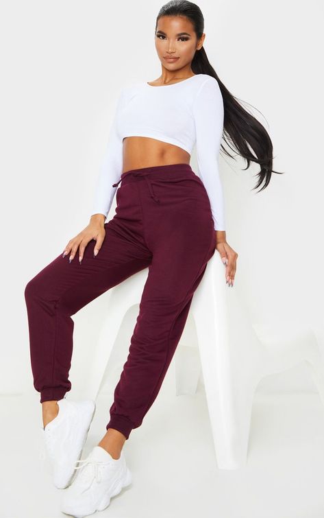 Maroon Ultimate Sweat Track Pants 30.00 AUD Maroon Sweatpants Outfit, Burgundy Sweatpants Outfit, Maroon Nike Sweatpants, Burgundy Sweatpants, Red Cotton Relaxed Fit Joggers, Disco Leggings, Maroon Joggers, Cold Outfit, Insta Outfits