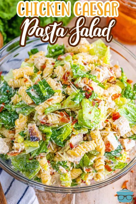 Recipe Alfredo Sauce, Cesar Pasta Salad, Egg Salad Pasta, Layered Salads, Boat Snacks, Chicken Caesar Pasta, Pregnancy Meals, Amazing Salads, Chicken Pasta Salad Recipes