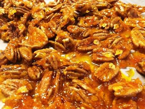 Satsuma-pecans-2a Satsuma Cake Recipe, Satsuma Recipes, Orange Jam Recipes, Pecan Candy, Satsuma Orange, Citrus Desserts, Orange Jam, Louisiana Recipes, South Louisiana