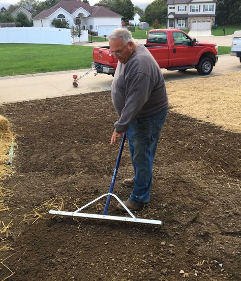 Preparing a Lawn for the Planting of Grass Seed. - Mike's Backyard Nursery How To Lay Grass Seed, Laying Grass Seed, How To Plant Grass Seed Lawn, How To Grow Grass From Dirt Backyards, Planting Grass Seed In Spring, Grass Seed Tips How To Grow, Best Grass Seed Lawn, Growing Grass From Seed, Bermuda Grass Seed