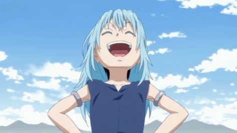 Rimuru Tempest Laughing GIF - RimuruTempest Laughing TenseiShitaraSlimeDattaKen - Discover & Share GIFs Limule Tempest, Anime Slime, Ken Anime, Blue Hair Anime Boy, Evil Laugh, Slime Wallpaper, Video Design Youtube, Rimuru Tempest, Manga Love