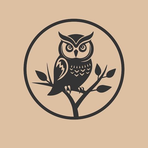 Hang Board, Owl Logo Design, Owl Icon, Simple Owl, Animals Logo, Owl Graphic, Owl Vector, Tshirt Painting, Owl Logo