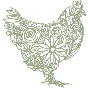 Silhouette Design Store - Search Designs : 288630 Embroidery Tshirt Ideas, Chicken Silhouette, Floral Chicken, Chicken Svg, Ideas Embroidery, Embroidery Tshirt, Chicken Art, Silhouette Ideas, Silhouette Cameo Projects