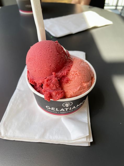 Sorbet Aesthetic, Watermelon Sorbet, Sorbet Ice Cream, Strawberry Sorbet, Food Gallery, Cream Aesthetic, Sorbet Recipes, Desert Recipes, Smoothie Bowl