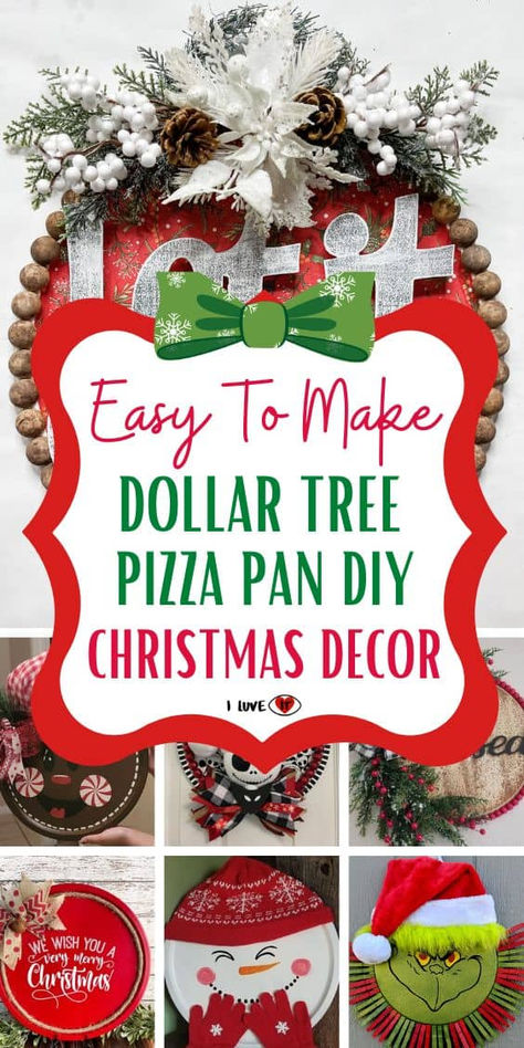 Diy Christmas Crafts To Sell, Outdoor Christmas Wreaths, Diy Christmas Decor Ideas, Dollar Store Christmas Crafts, Pizza Pans, Christmas Crafts To Sell, Diy Christmas Decor, Diy Christmas Wreaths, Pizza Pan