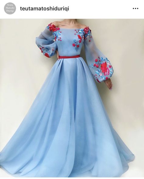 Red and blue Blue Long Sleeve Prom Dress, Long Sleeve Prom Dress, Sleeve Prom Dress, Tulle Applique, Tulle Evening Dress, Blue Party Dress, Evening Dresses With Sleeves, Long Sleeve Prom, Long Sleeve Evening Dresses