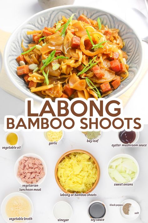 Labong Recipe Bamboo, Recipes With Bamboo Shoots, Bamboo Shoots Recipe Chinese Food, Canned Bamboo Shoots Recipe, Bamboo Shoots Recipe Filipino, Boiled Vegetables Recipe, Bamboo Recipes, Bamboo Shoots Recipe, Filipino Vegetable Recipes