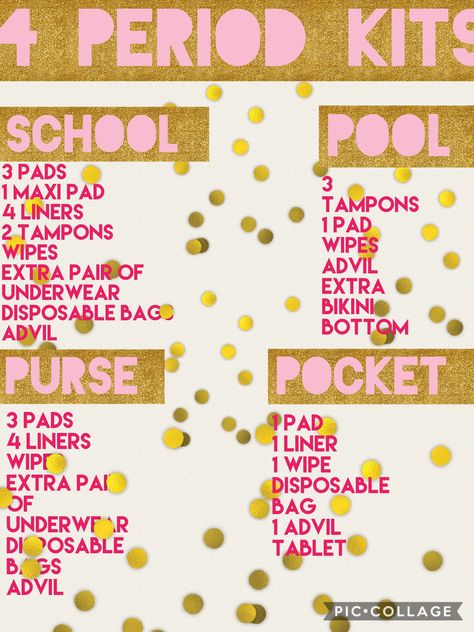 Period kits for school, pool, purse, and pocket!! Kits For School, Schul Survival Kits, School Pool, School Emergency Kit, School Hacks Diy, Middle School Survival, Middle School Hacks, School Survival Kits, Teenage Clothing