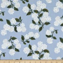 Cotton+Steel Rifle Paper Co. Lawn Meadow Hydrangea Light Blue from @fabricdotcom Designed%20by%20Rifle%20Paper%20Co.%20for%20Cotton%20%2B%20Steel%2C%20this%20lawn%20fabric%20is%20finely%20woven%2C%20very%20lightweight%20and%20has%20a%20crisp%20hand.%20This%20gorgeous%20challis-like%20fabric%20is%20perfect%20for%20flirty%20blouses%2C%20dresses%2C%20lingerie%2C%20tunics%2C%20tops%20and%20more. Floral Baby Bedding, Maps Design, Boppy Cover, Hydrangea Print, Light Blue Fabric, Mini Crib Sheets, Lawn Fabric, Changing Pad Cover, Blue Hydrangea