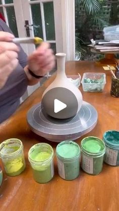 Mukesh Kumar on Instagram: "Ceramic art by @happyheartceramics   "VASE MAKING PROCESS"" Ceramics Underglaze Painting, Painting Glazed Ceramic Pots, Ceramic Paint Techniques, How To Paint Clay Pots, Ceramic Vase Glaze Ideas, How To Paint Ceramic Pots, Pot Color Ideas, Colored Slip Pottery, Slip Painting Ceramics