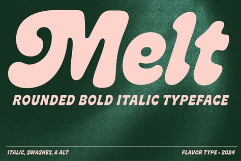 Melt :: Behance Chunky Font, Trending Fonts, Postcard Mockup, Kawaii Panda, Font Pairing, Creative Fonts, Cursive Fonts, Modern Typography, Retro Font