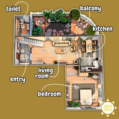 sunnysimsie☀ | Lisa on Instagram: “💛 check out the speedbuild on youtube.com/sunnysimsie Here is the floorplan from the japanese apartment! #I❤️JapanCollab ☀️Gallery ID:…” Sims 4 Appartement Layout, San Myshuno Map Replacement, The Sims 4 Houses Ideas Japanese, Sims 4 Houses Decor, Sims 4 Apartment Layout Eco Lifestyle, Sims 4 House With Sunroom, Sims 4 3 Bedroom Apartment, Sims 4 Houses Layout Floor Plans Tiny Homes, Crick Cabana Sims 4 Layout