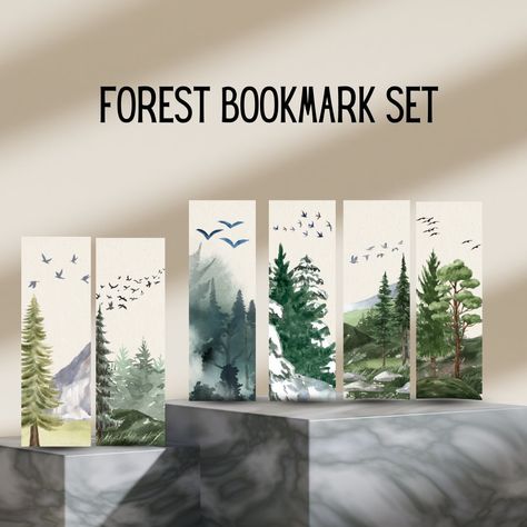 Step into the mystical depths of the forest with our captivating Forest Bookmark Set, now available as a digital download! Transport yourself to a world of wonder and adventure every time you open your favorite book, courtesy of these beautifully illustrated bookmarks inspired by nature's serene beauty. What's included in your digital download: - Six unique forest-themed bookmark designs - High-resolution images for crisp printing - Printer-friendly PDF format for easy use 🛒 HOW IT WORKS: 1️⃣ A Forest Bookmark, Illustrated Bookmarks, Bookmark Designs, Nature Bookmarks, World Of Wonder, Book Accessories, Book Lovers Gifts, Book Lover, Gift For Women