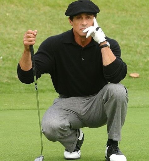 Mens Golf Fashion, Sly Stallone, Italian Stallion, Golf Inspiration, Old Money Fashion, Money Fashion, Best Dressed Man, Worst Movies, Rocky Balboa