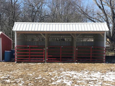 Horse Sheds For Sale | Portable Horse Barn | Prefab Horse Stables Simple Horse Stalls, Horse Enclosures, Diy Horse Shelter, Horse Stalls Diy, Simple Horse Barns, Vision List, Horseshoe Letters, Horse Stables Design, Horse Shelters