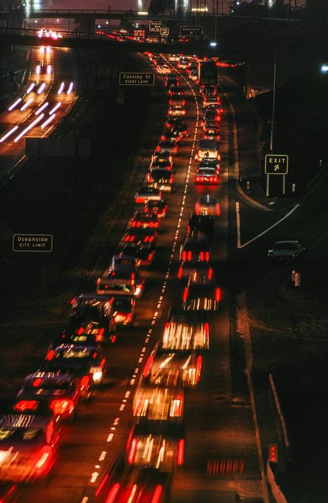 Loud Cars, Night City Photography, Traffic At Night, Cars At Night, Cars Night, Night Traffic, Night Core, Night Street Photography, Car Journey