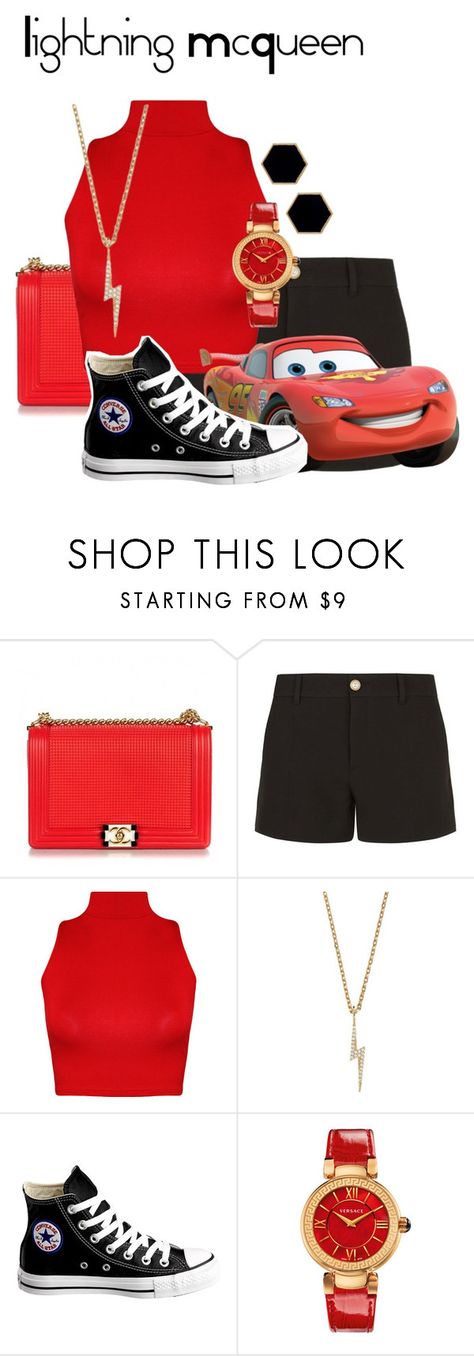 "Lightning McQueen" by sjade9 ❤ liked on Polyvore featuring Chanel, Gucci, WearAll, Estella Bartlett, Converse, Versace, Janna Conner Designs, modern, disney and disneybound Lightning Mcqueen Inspired Outfit, Lightning Mcqueen Disneybound, Lightning Mcqueen Costume Women, Lightning Mcqueen And Mater Costume, Mcqueen Costume, Lightning Mcqueen Costume, Mcqueen Outfit, Disney Fits, Disney 2023