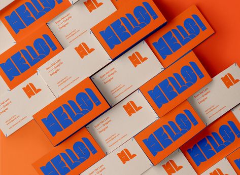 Personal Identity on Behance Orange And Blue Logo Design, Orange And Blue Design Graphic, Blue And Orange Brand Identity, Blue And Orange Branding, Personal Branding Design Visual Identity, Blue Brand Identity, Blue And Orange Palette, Orange Blue Aesthetic, Blue Design Graphic