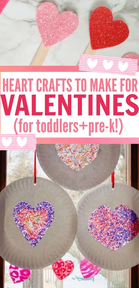 17+ Easy Heart Crafts for Toddlers and Preschoolers {great for little hands!} | 2022 The Mommyhood Club Healthy Heart Crafts For Preschoolers, February Name Craft, Heart Bouquet Craft, Heart Crafts For Toddlers, Heart Activities For Preschool, Heart Crafts Preschool, Heart Crafts Kids, Heart Activities, Daycare Art