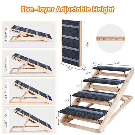 Folding Dog Ramp Diy, Dog Stairs Diy, Ramps For Dogs, Horse Mounting Block, Stairs For Dogs, Pet Stairs For Bed, Dog Ramp Diy, Stairs Diy, Dog Ramp For Car