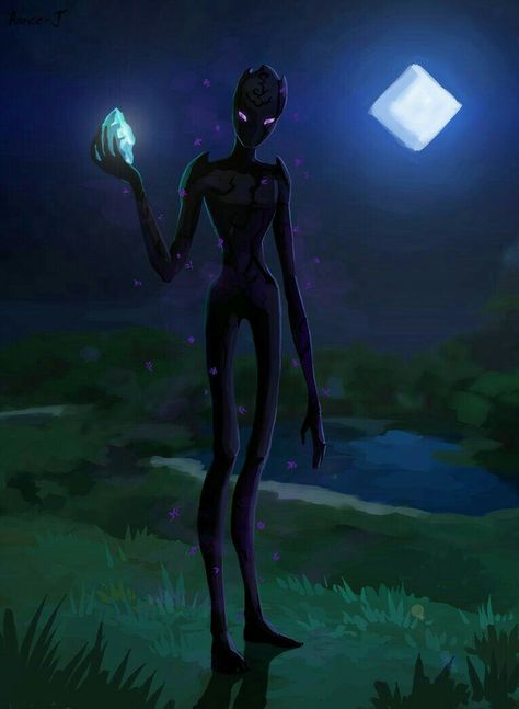 Female Enderman Fanart, Female Enderman, Minecraft Enderman Fanart, Enderman Fanart, Realistic Minecraft, Minecraft Rp, Minecraft Fanart, Minecraft Drawings, Minecraft Anime