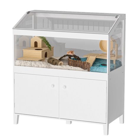 Arrives by Fri, Oct 20 Buy GDLF Hamster Cage with Storage Cabinet Small Animal, Large Habitat for Hedgehog Gerbil & Rat 39.5"x19.7"x43.7" at Walmart.com Kandang Hamster, Cool Hamster Cages, Gerbil Cages, Hedgehog Cage, Hamster Life, Hamster Habitat, Hamster Care, Hamster Cages, Hamster Cage