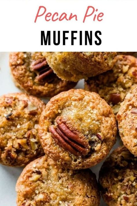 Pecan Pie Mini Muffins, Pecan Muffins Recipe, Mini Pecan Pie, Easy Pecan Pie, Pecan Pie Muffins, Pie Muffins, Pecan Muffins, Pecan Desserts, Pecan Pie Easy