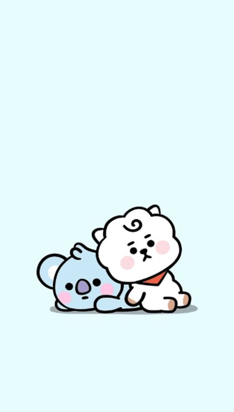 Rj Bt21 Wallpaper, Rj Bt21, Bt21 Wallpaper, Wallpaper Cute, Animals, Blue, White