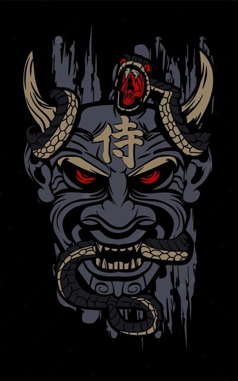 Blue Oni Mask, Blue Oni, Oni Art, Dollars Money Wallpaper, Ancient Demons, Oni Mask Tattoo, Oni Demon, Japanese Wallpaper Iphone, Samurai Wallpaper