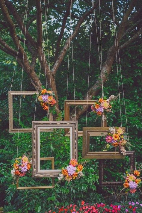 31 DIY Outdoor Photo Booth Ideas From Pinterest – SheKnows Outdoor Photo Booths, Boho Wedding Backdrop, Vintage Backdrop, Deco Champetre, Bohemian Wedding Decorations, Garden Wedding Decorations, Bridal Musings, Outdoor Wedding Decorations, Southern Weddings