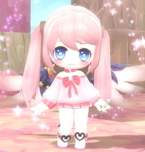 Maplestory 2, All Out Anime, Pink Hair Anime, Girl With Pink Hair, My Camera Roll, Soft Pink Theme, Kawaii Core, Cute Games, Off Shoulder Sweater