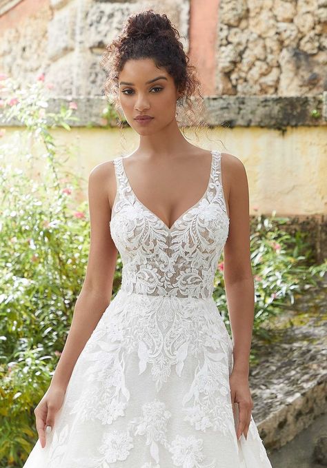 Mori Lee Bridal, Fairytale Gown, Wedding Dress Silhouette, Embroidered Wedding Dress, Mori Lee, Tulle Ball Gown, Wedding Dresses For Sale, Embroidered Wedding, Ivory Wedding Dress