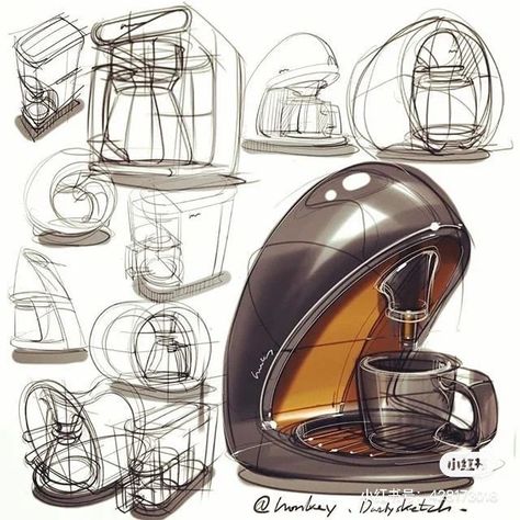 Coffee Machine Design, Industrial Design Portfolio, Drawing Furniture, Furniture Design Sketches, Perspective Drawing Architecture, Different Design Styles, Illustrator Design Tutorial, Animal Illustration Art, Small House Interior Design